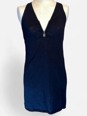 🖤Cotton/Cashmere Knit Sleeveless Black Dress w Gold Zipper by Boy Meets Girl